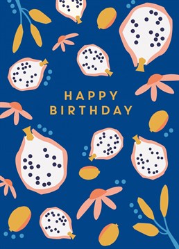 This seriously stylish dragon fruit design is perfect for someone a little bit exotic to enjoy on their birthday. Designed by Lucy Maggie.