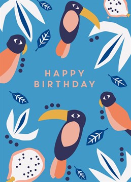 Did they send you a totally fabulous card on your birthday? Well toucan play at that game! Designed by Lucy Maggie.