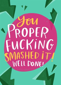 They've done something awesome and completely smashed it! So, congratulate them on a job well done with this awesome Lucy Maggie card.