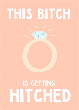 Funny Wedding Engagement card by Lucy Maggie.
