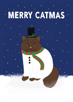 Catmas Card. Send your friend this Art Christmas card by Lucy Maggie Designs