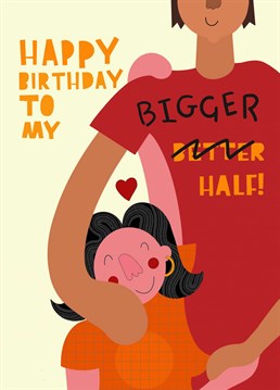 Bigger Birthday Card. Send your friend this Cartoon Birthday card by Lucy Maggie Designs
