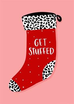 Raise some eyebrows with this naughty Christmas card by Lucy Maggie Designs.