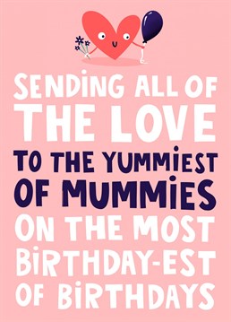 Celebrate your Yummy Mummy besties or your very own mother who is still looking fabulous despite her age with this cute, typographic, illustrated pink birthday card. She will appreciate it.