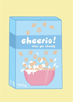 Loving the pastel colours on this cute on-trend new job card by Ella Goddard for Sunshine Llama independent publishing. With the words 'Cheerio, miss you already' this design is the perfect balance between cuteness and humour. You'll have the recipient both laughing and crying.