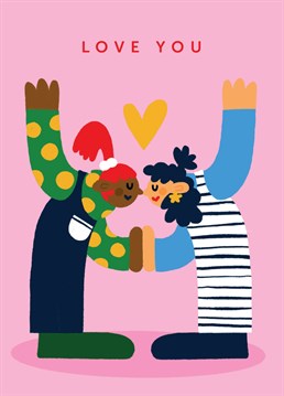 This inclusive love card is perfect for anniversaries, valentine's day, or just for sending love to that special someone in your life. It's LGBTQ+ friendly and celebrates diversity and features two illustrated people sharing a kiss and the simple message "love you".
