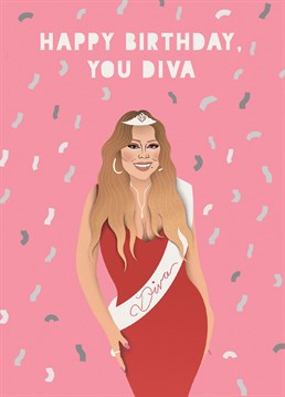 This Mariah Carey birthday card is guaranteed to delight the diva in the midst. This absolute icon is perfect for celebrating the sassiest of birthdays. Developed for Pride month in its 50th anniversary, this card featuring the queen of christmas is perfect for supporting LGBTQ+ communities in a lighthearted way.