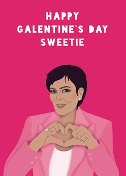 Jumping on board the Jenner - Kardashian train with this iconic Kris Jenner celebrity greeting card. Featuring the words 'You're doing amazing, sweetie', this funny card will have your Kardashian-crazed bestie smiling away. Show your best friend you're thinking of them. Send them this cute card.