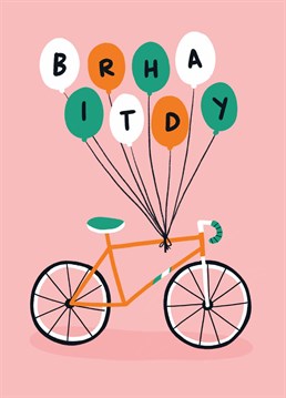 A simple contemporary design, perfect for celebrating any bike lover on their Birthday.
