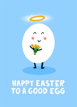 Wish your favourite person a happy Easter with this angelic little egg design!
