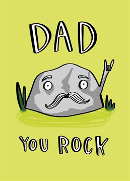 If the only pet your dad let you have as a kid was a rock then this is the Father's Day card for you! Designed by Lucy Maggie.