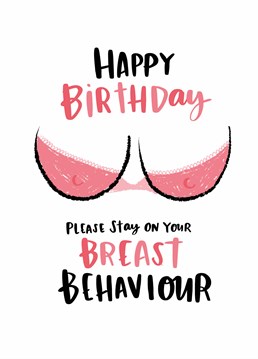 Maybe you've got a pal who always gets her tits out after a couple of drinks? The perfect Lucy Maggie birthday card for your breast friend.