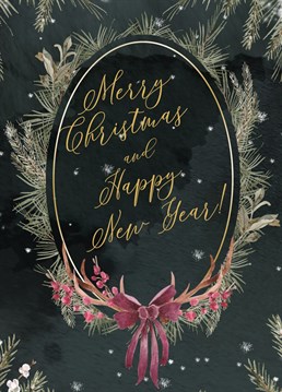 Send you Christmas wishes to all your beloved with this elegant and sweet little card.