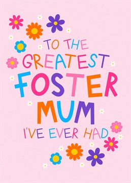 Send your incredibly awesome step Mum this heartfelt card covered in brightly colourful flowers, perfect for all occasions especially Mother's Day, her Birthday or Just Because.