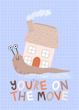 Wish those who are on the move best of luck with this funny and cute snail moving home card. For those moving in to their forever home or their first time buy.