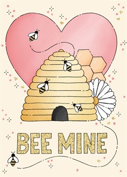 Send your Valentine all your love this year, and ask them to be yours with this cute, fun, bumble bee Valentine's Day card by Little Silverleaf. Bee Mine?
