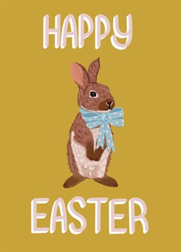 Cute Easter bunny card. Perfect to send to friends and family to celebrate Easter.