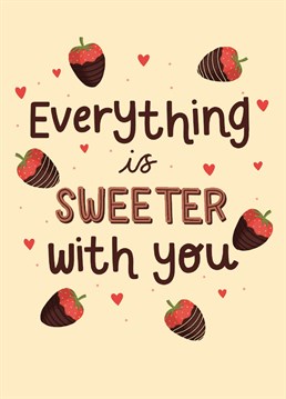 Let your loved one know how sweet they are with this adorable chocolate covered card.