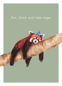 This red panda likes to nap, even on special days! Celebrate your favourite napper on their birthday with this lil wabbit card.