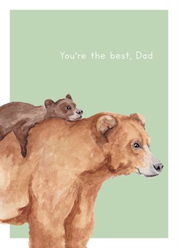 Celebrate your dad with this beautiful bear card designed lovingly by lil wabbit.