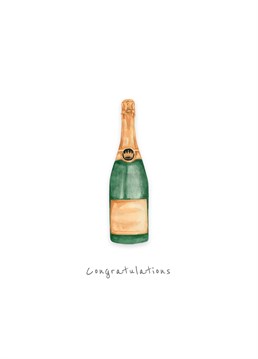 Celebrate a great success with lil wabbit's champagne congratulations card!