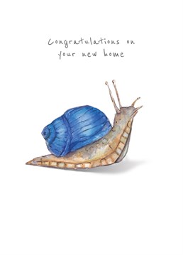 Congratulate someone on their new home with this special snail card designed by lil wabbit