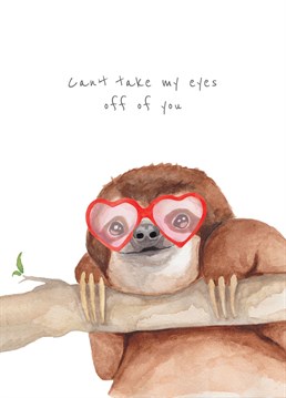 This love struck sloth can't take his eyes off you! Send this uniquely designed lil wabbit card to your favourite!