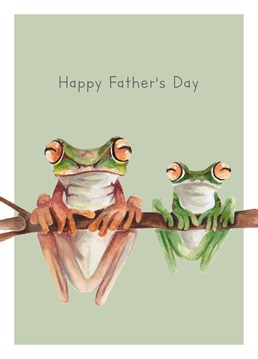 Show your dad how much you love hanging around with him! This unique frog card has been designed by lil wabbit.