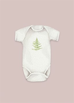 This adorable Fern themed baby card is perfect for new arrivals or expectant parents! Designed lovingly by lil wabbit.