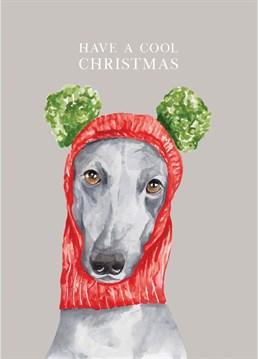 There is no better way to celebrate Christmas than with this cool Greyhound card, designed in the UK by lil wabbit.