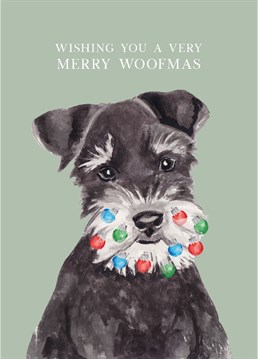 Our bestselling Schnauzer with Bauble Beard design lights up the face of even the biggest grinch at Christmas. Lovingly designed by lil wabbit!