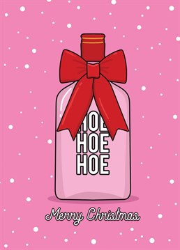 Wish your favourite Hoe Hoe Hoe, a very Merry Christmas with this cute pink card!