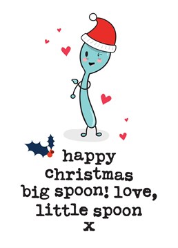 Wish big spoon a Happy Christmas with this adorable Christmas card, guaranteed to make their day!  Card Reads: Happy Christmas big spoon! Love, little spoon x  Designed by Mrs Best Paper Co.