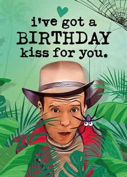 This funny Birthday card featuring Matt Hancock, MP reads: 'I've got a Birthday kiss for you.' The perfect Birthday card for a politics-mad or 'I'm a celebrity' fan.  Designed by Mrs Best Paper Co.