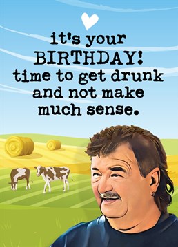Send a friend or loved one this funny Birthday card inspired by the hit TV reality show 'Clarkson's Farm' featuring Gerald Cooper.