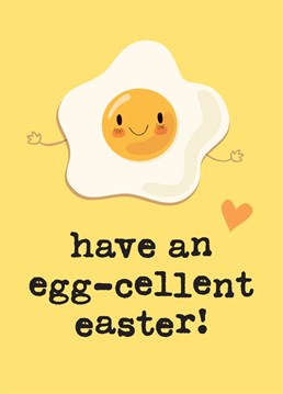 Send your friend or loved one this funny Easter card, it's guaranteed to be an egg-cellent choice!    Designed by Mrs Best Paper Co.
