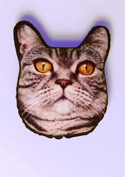 Add a photo of your cuddly cat and get ready to snuggle up with this personalised face cushion! It is really important that you use a light, high quality image of your pet. If the image is dark or shadowed in any way it may affect the product quality as we use a super black sublimation ink for quality purposes and this tends to darken the colours slightly eg. it may not look like your example image! Please note this product is made to order and is non-returnable.
