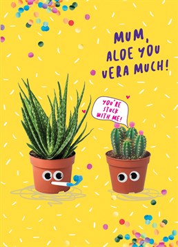 Do you be-leaf in the perfect Mother's Day Birthday card? Say 'aloe you very much' with this succulent Scribbler design.