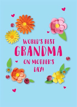 Wish the World's best Grandma a very happy Mother's Day with this floral Scribbler design.