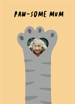 Cat Mums deserve Mother's Day cards too! Give your puss a little nudge in the right direction into sending you some kitty love with this cute Scribbler photo-upload design. Don't forget you can personalise this card with Mum, Mummy, Mama Bear or whatever the heck you call her!