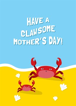 Oh she does like to be beside by the seaside? Don't be shellfish, whisk your mum away to the beach for a Mother's Day treat with this cute Scribbler card.