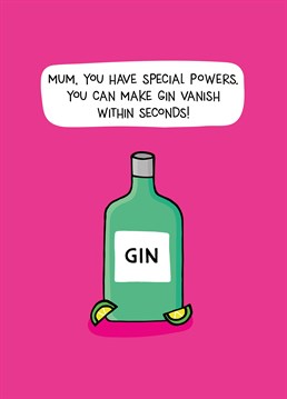 If your mum's the greatest gin-luence, send her this totally gin-credible Mother's Day Birthday card by Scribbler.