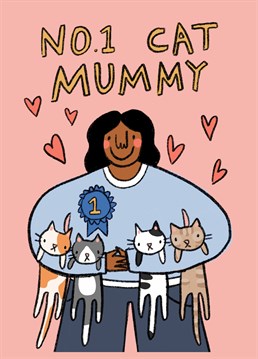 Cat mums deserve Mother's Day cards too! Give your furry family member a helping hand and send this funny Scribbler card.