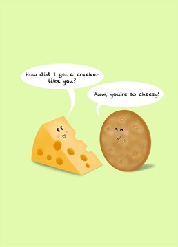 Let your partner know what a cracker they are with this cute punny card! Who doesn't love a bit of cheese? A Myriad Digital Art design created by Sydney Jo.