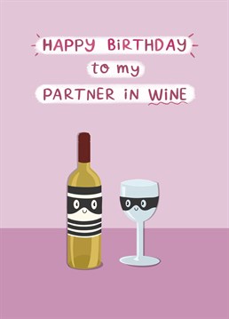Do you have a partner in crime - and also wine? Wish them a happy birthday with this cute punny card! Lovingly created by Sydney Jo Designs.