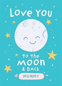 A super cute card for a special Mummy perfect for gifting from the kids on Mother's Day,Valentines day or even a birthday. Featuring the popular quote 'Love You To The Moon & Back'. Designed by Macie Dot Doodles.