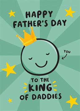 Wish the king of all Daddies a Happy Father's Day with this super cute and colourful Father's Day card for Daddy. A great card from the kids! Designed by Macie Dot Doodles.
