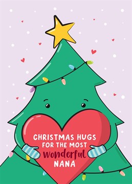 Send the most wonderful Nana Christmas hugs with this super cute Christmas tree card. Designed by Macie Dot Doodles.