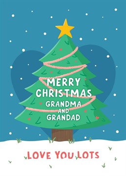 Send lots of love to a special Grandma and Grandad at Christmas with this cute card featuring a Christmas tree illustration. Designed by Macie Dot Doodles.