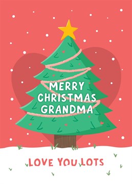 Send lots of love to a special Grandma at Christmas with this cute card featuring a Christmas tree illustration. Designed by Macie Dot Doodles.